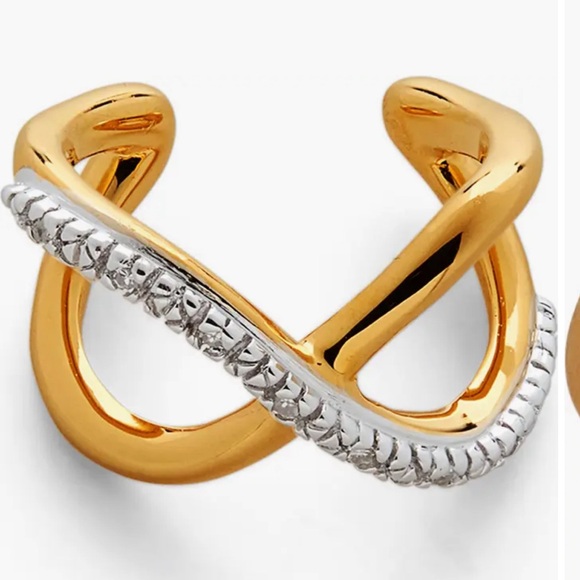 Riva Crossover Diamond Ear Cuff - Picture 3 of 4